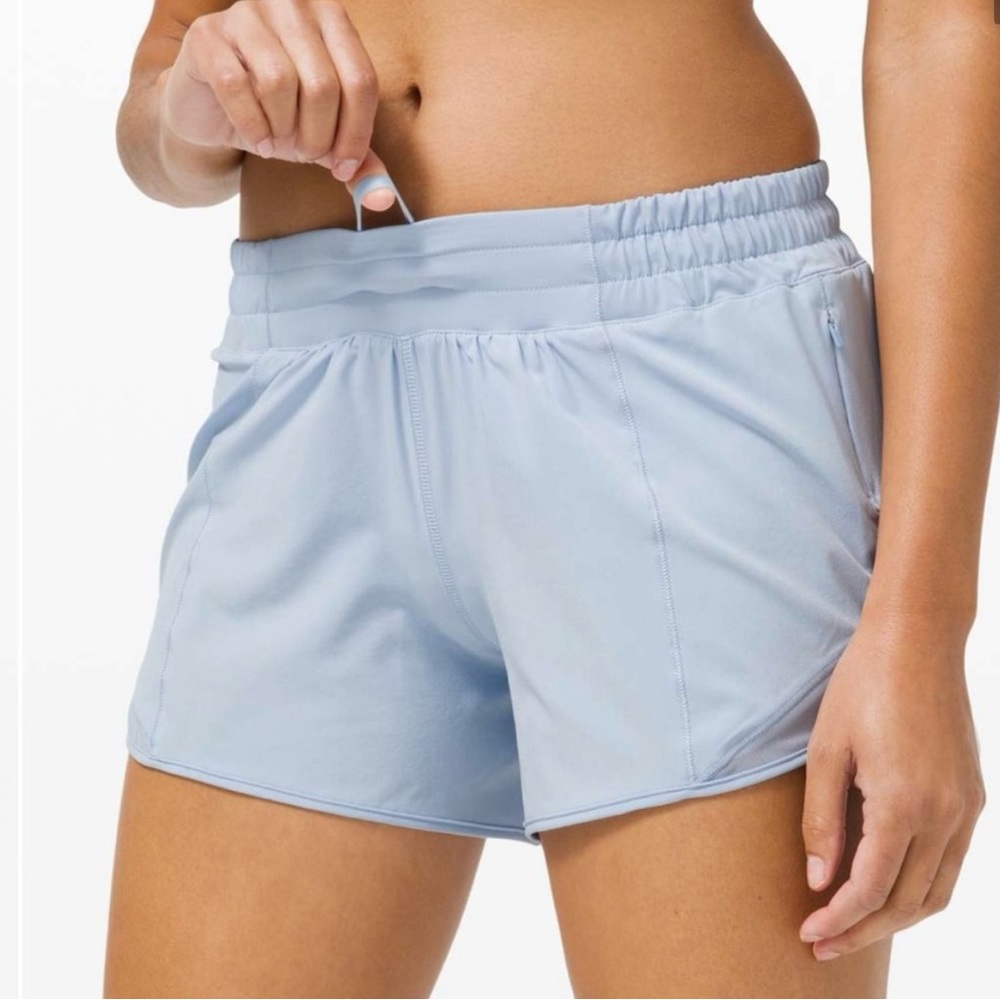 Lululemon Athletica Blue Athletic Shorts for Comfort and Movement 4 in low rise